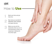 Love Earth Organic Foot Cream With Green Tea & Jojoba Oil For Cracked Dry and Rough Heels 50gm