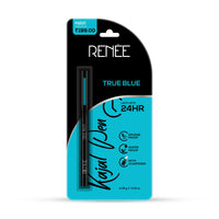 RENEE Kajal Pen with Sharpener - True Blue | 24 Hrs Stay | Long Lasting Kohl Pencil | Matte Finish | Rich Color Payoff | Smudge & Waterproof | One Swipe Application Formula | 0.35gm