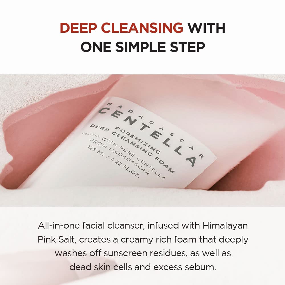 SKIN1004 MADAGASCAR CENTELLA POREMIZING DEEP CLEANSING FOAM, 125ml