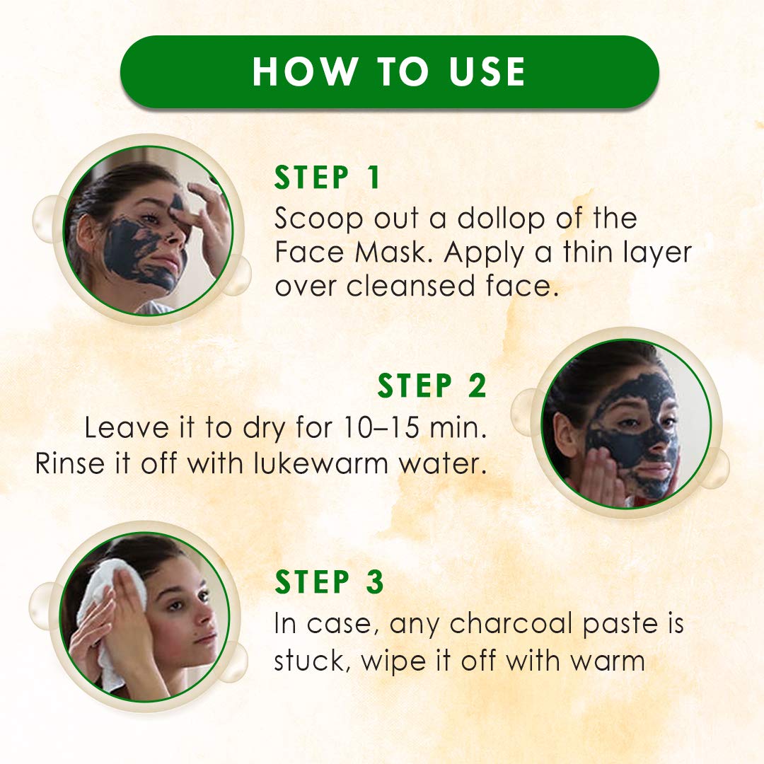 WOW Skin Science Activated Charcoal Face Mask Powder With PM 2.5 Anti-Pollution Shield, No Parabens & Mineral Oil Wash Off Face Mask, 200ml