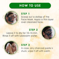WOW Skin Science Activated Charcoal Face Mask Powder With PM 2.5 Anti-Pollution Shield, No Parabens & Mineral Oil Wash Off Face Mask, 200ml