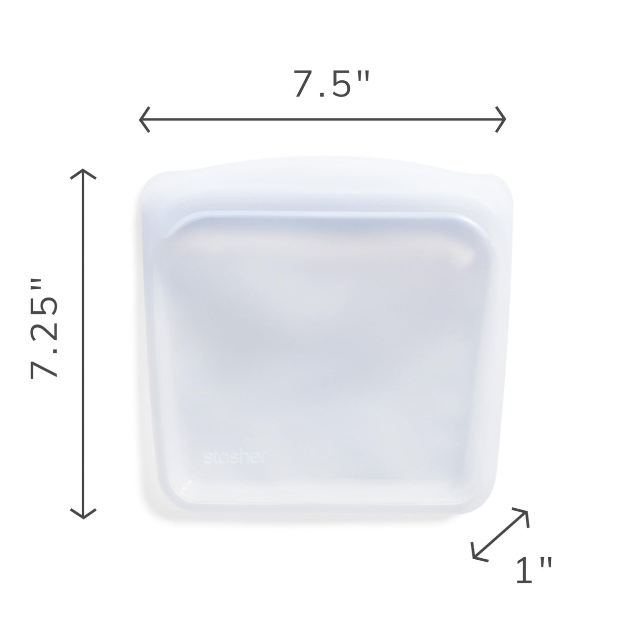 Stasher Reusable Silicone Storage Bag, Food Storage Container, Microwave and Dishwasher Safe, Leak-free, Sandwich, Purple Wave