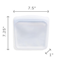 Stasher Reusable Silicone Storage Bag, Food Storage Container, Microwave and Dishwasher Safe, Leak-free, Sandwich, Purple Wave