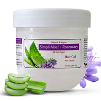 Passion Indulge Simpli Aloe+ Rosemary Hair Gel 200ml | Infused with Aloe Vera & Rosemary Oil for Stronger, Healthier Hair | All Hair Types
