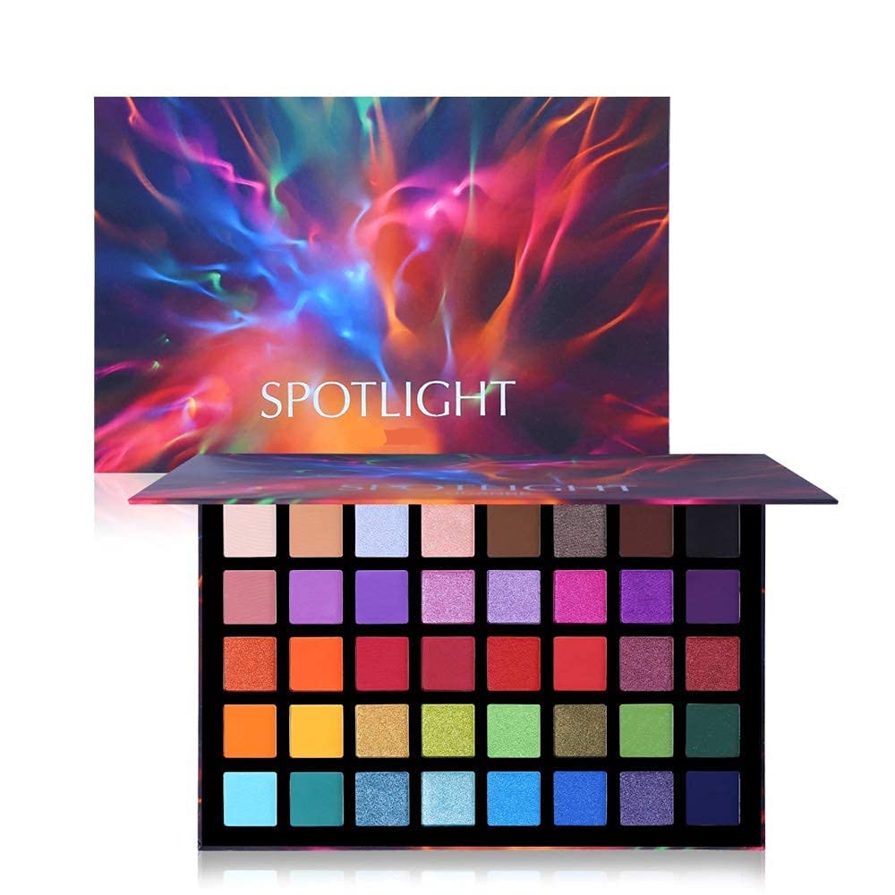 URBANMAC Spotlight Eyeshadow Palette, Professional 40 Color Eye Shadow Matte Shimmer Makeup Pallet Highly Pigmented Colorful Powder Long Lasting Waterproof Eye Shadow - Multicolor
