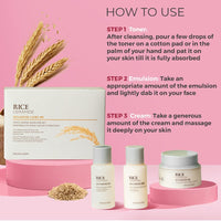 The Face Shop Rice&Ceramide Moisturizing Skincare And Cream Set, 75 Ml (Pack Of 3), Pink