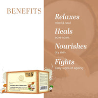 Khadi Natural Herbal Coconut Milk & Honey Soap |Herbal Bathing Soap for Glowing Skin| Long Lasting Hydration | Suitable for All Skin Types| (Pack of 5) (5x125 g) (625 g)