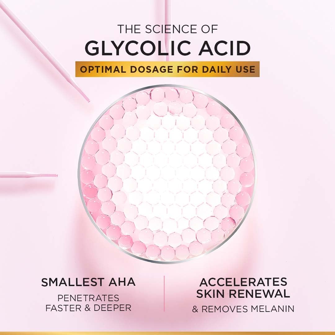 L’Oréal Paris Glycolic Bright Daily Foaming Facial Cleanser, 50ml Daily Glowing Facial Cleanser | Suitable for All Skin Types (PACK OF 2) 100g