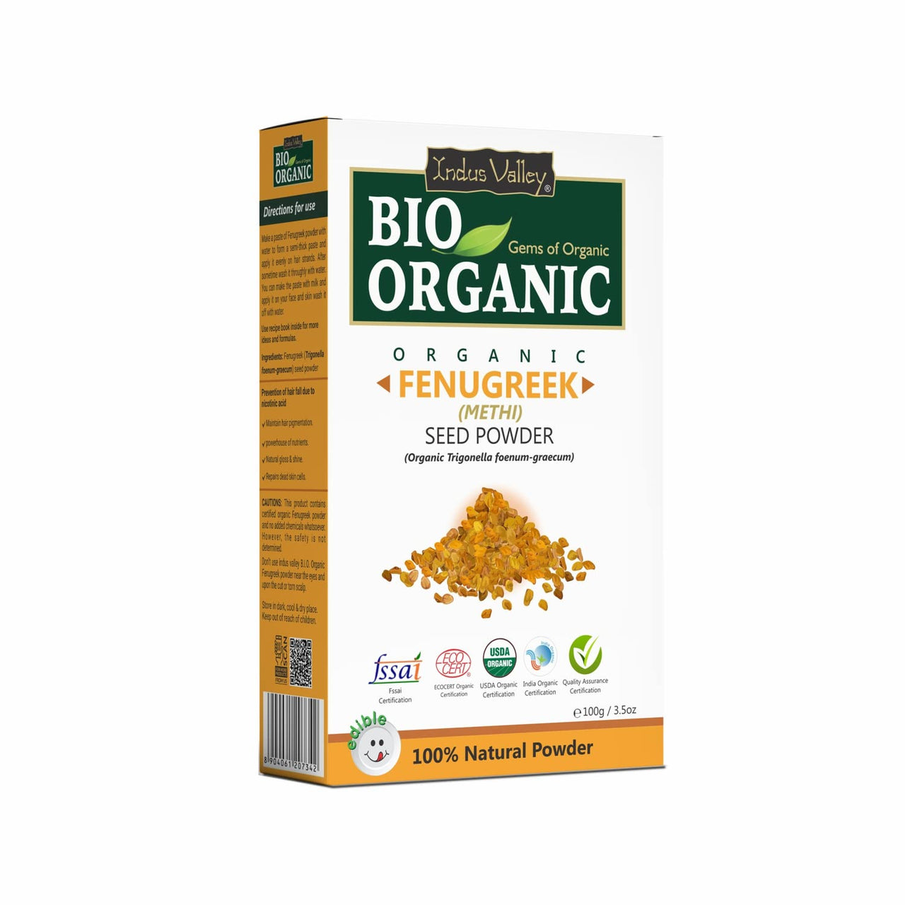 INDUS VALLEY 100% Pure Fenugreek Powder (Methi Powder) - Set of 3 (100 * 3=300g)