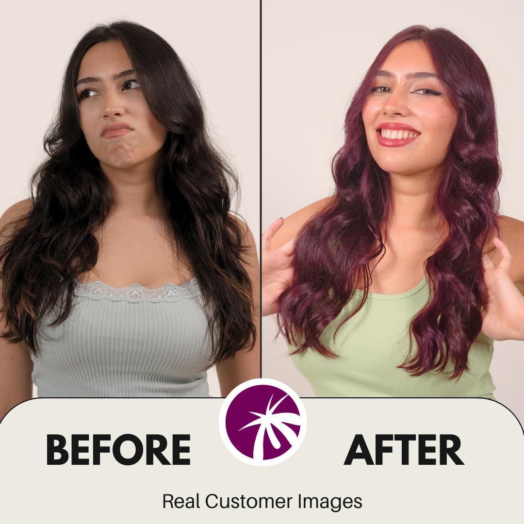 Paradyes No Bleach Berry Plum Glossy Hair Tint - Ammonia-Free for Natural Black Hair, Visible Results - Includes Anti-Fade Conditioner for Long-Lasting Shine, 1 Count