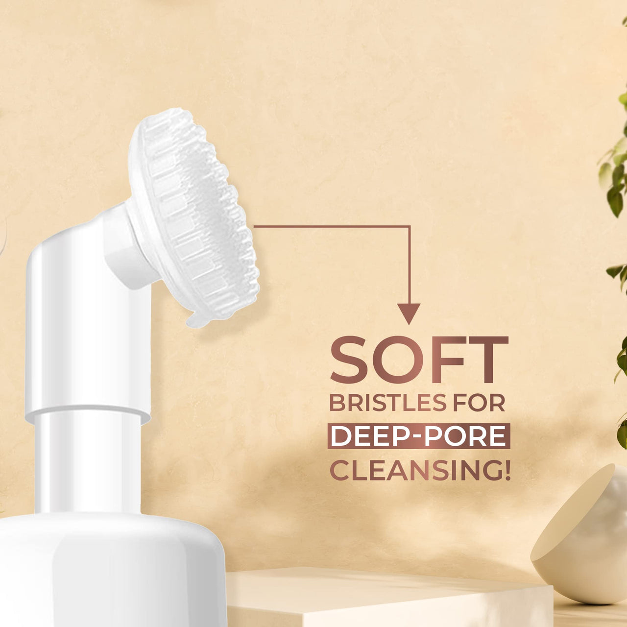 Just Herbs Anti Acne Foaming Face Wash Men Women With Tea Tree and Mint for Oil Control, Glowing Skin Brush - 100ml