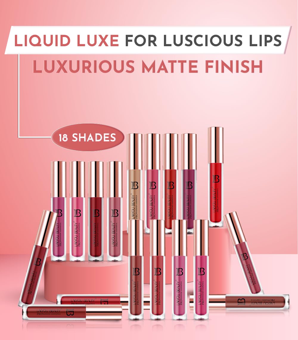 LAKYOU BEAUTY Color Infusion Non Transfer Liquid Lipstick | Combo of 2 Shades (Garnet - Rouge)