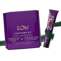 2.Oh! Italian- Emerald Green Hair Color DIY Kit | Semi Permanent Hair Color + Hair Bleach for Hair Color | Hair Highlights for Women & Men | Hair Bleach with Plex & Argan oil| Lightening Kit