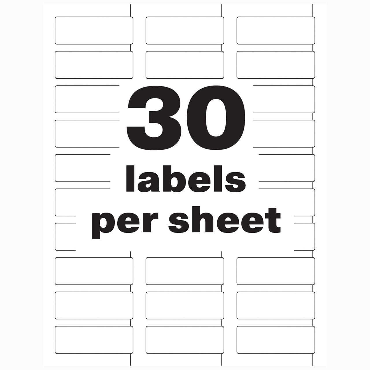 Avery White Asset Tag Labels, 3/4" x 2", Tamper-Evident Laser Printable Tags, 240 Waterproof Labels (60530) 3/4" x 2"