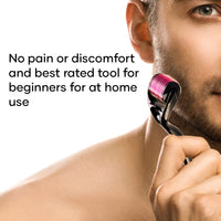 mars by GHC 0.5mm Derma Roller: 540 Titanium Micro Needles for Hair Growth & Beard Care | Minimize Hair Fall, Boost Follicle Stimulation | User-Friendly, Safe & Effective (Pack Of 2)