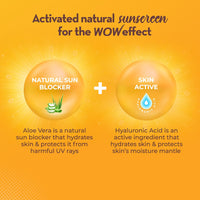 WOW Skin Science Sunscreen Gel For Dry Skin | SPF 50 PA++++ | With Aloe Vera & Hyaluronic | Hydrates Skin | Lightweight | Quick Absorbing | No White Cast | UVA & UVB Protection | 50 ml