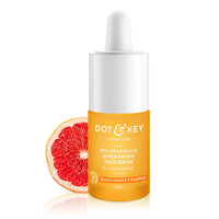 Dot & Key 10% Vitamin C + E, 5% Niacinamide Serum | Vitamin C Serum For Glowing Skin | Fades Dark Spots | Vit C Serum with Blood Orange & Pumpkin | For Uneven & Dull Skin | For All Skin Types | 20ml