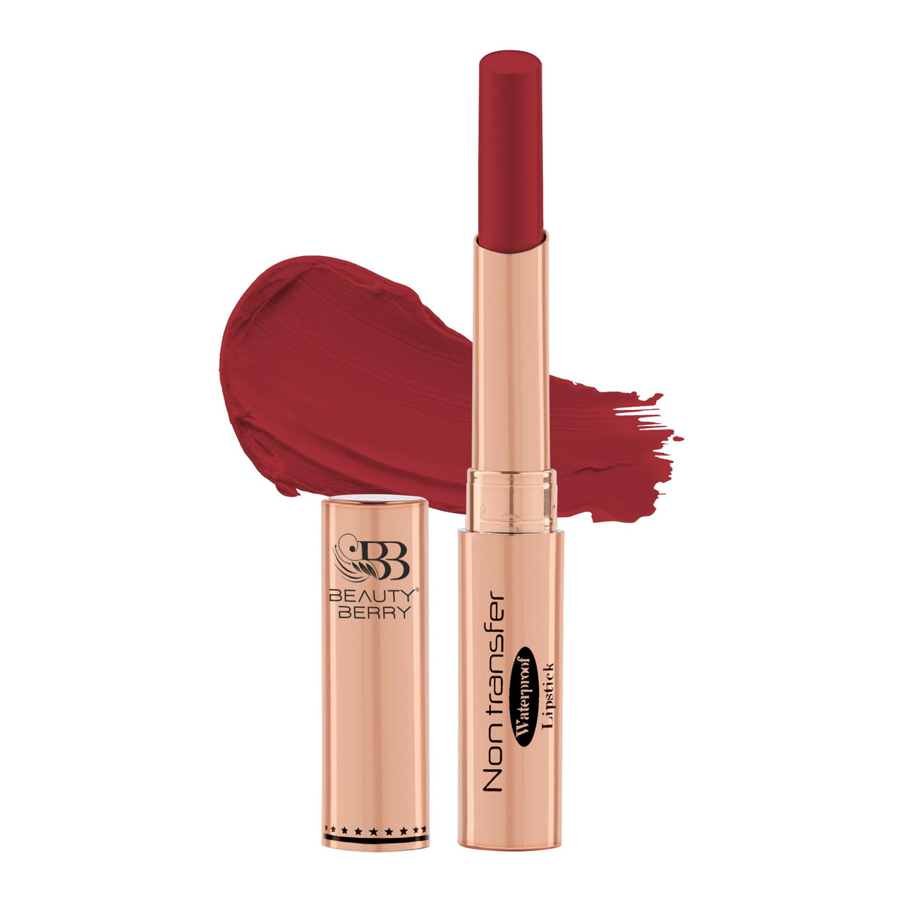 Beauty Berry Non Transfer Waterproof Lipstick, Long Lasting Smudge Proof Highly Pigmented Shades, (RICH RED-16, 1)