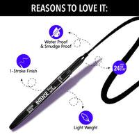 Blue Heaven Mesmerising Eye Kit Combo Pack of 4 | Kajal, Mascara, Eyeliner & Brow Definer |Long lasting, Smudge proof & Waterproof, Matte Finish for naturally fuller look, 0.6gm+9ml