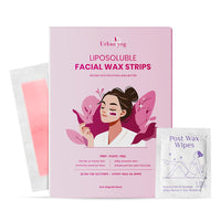 Urban Yog Small Liposoluble Facial Wax Strips for Women - 20 Wax Strips + 4 Post-Wax Wipes | Gentle Facial Hair Removal Face Wax Strip for Upper Lip, Eyebrows, Chin, Sidelocks | Enriched with Shea Butter