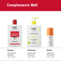 Chemist at Play 1% Salicylic Acid Body Wash 236ml + Loofah | Paraben & SLS Free | Gentle Exfoliating Shower Gel | Prevents Body Acne, Bumpy Skin & Deep Cleanses Skin | For Men & Women
