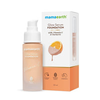 Mamaearth Glow Serum Matte Liquid Foundation Medium Coverage For All Skin Types With Vitamin C & Turmeric For 12-Hour Long Stay- 05 Beige Glow - 30 Ml, Pack Of 1