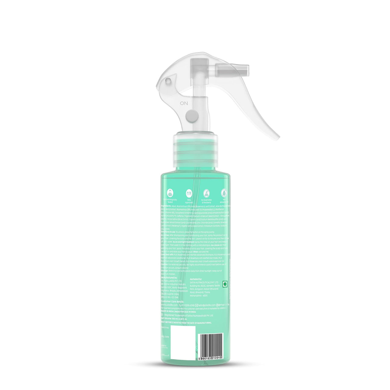 PLIX - THE PLANT FIX Rosemary Hair Growth Advanced Hair Spray for fuller, thicker hair | Redensyl® & Rosemary Extract | Easy to Use | Mess-free | Stimulates Hair Follicles & Promotes Hair Growth | For All Hair Types | 100ml