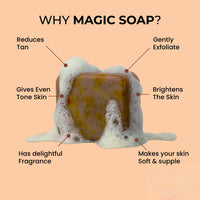 Ghor Soap Skin Brightning Soap with Kesar and Chandan, 100g, Natural Face and Body Soap, All Skin Types