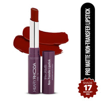 Hilary Rhoda Pro Matte Non-Transfer Lipstick | Waterproof & Smudge-Proof | 12-Hour Long Stay | 24 Shades Available | Highly Pigmented Matte Finish Lipstick | 2g - (Bouquet Red | Shade 17)