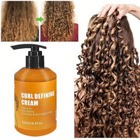 Curl Defining Cream Sulfate and Paraben Free, for Dry Hair, Unisex Adult, 4.6 fl oz Each Leave-in Non-Sticky Hair Treatment, Hydrates and Eliminates Frizz, 280ml (Pack of 2)