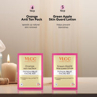 VLCC Salon Series Fruit Facial Kit - ( 6 Facials ) - 300g | At Home Fruit Facial | Tightens Skin, Lightens Dark Spots & Brightens Skin Tone | Papaya, Cucumber, Peach, Orange & Green Apple.