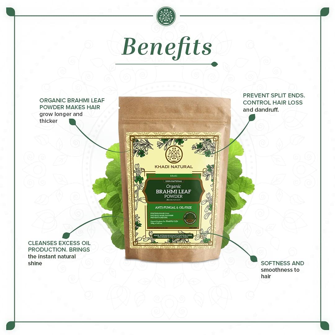 KHADI NATURAL Brahmi Leaf Organic Powder