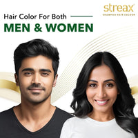Streax Insta Shampoo Squeeze Pack Hair Colour for Women & Men, Natural Black 1 , 200ml|Hair Colour Black|100% grey coverage |Long Lasting Hair Color, easy to use| Ammonia Free Hair Color, No Paraben & Sulphate