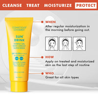 Conscious Chemist® Dewy Ceramide Sunscreen SPF 50 PA++++ | For Oily Skin | UVA/UVB & Blue Light Protection | Fragrance-Free | For Men & Women, All Skin Type - Sun Drink | 20g