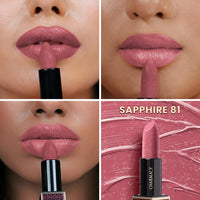 Charmacy Milano Diamond Rush - Sapphire 81, Creamy & Lightweight Lipstick, Long-Lasting Lipstick, Luxe Shimmer & Matt Finish, 3.8 Gms