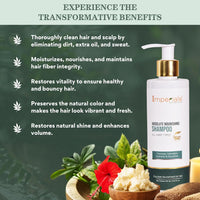 Imperiale Botanique Absolute Nourishing Hair Shampoo | FDA Approved | Bhringraj, Rosemary & Silk Protein | For Thicker, Stronger Hair | Restore Vitality, Promotes Hair Growth | Adds Shine | All Hair Types | 15 Herbs, 250 ML