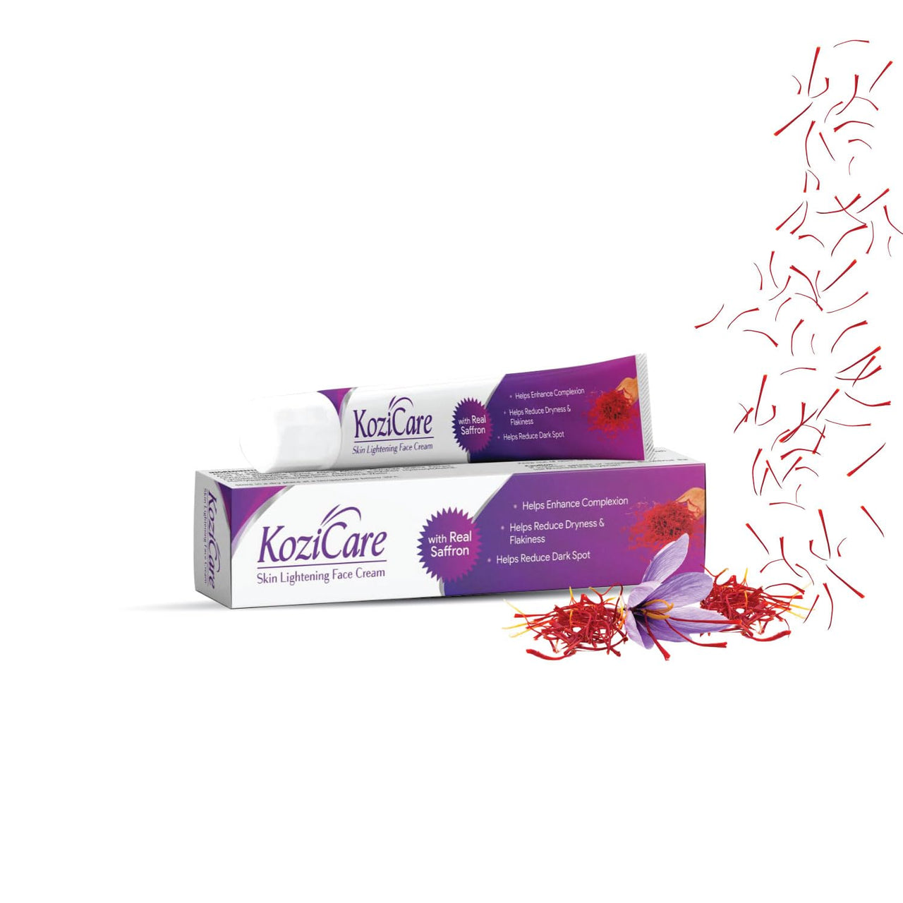 Kozicare Kojic Acid Cream | Whitening Cream | Saffron Face Cream | Tan Removal Cream | Face Cream for Glowing Skin | Non-Greasy & Lightweight | Face Cream for Men & Women - Pack of 5 (15g Each)