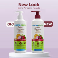 Mamaearth Onion Shampoo for Hair Growth and Hair Fall Control with Onion and Plant Keratin | Reduces Hair Fall | Strengthens & Smoothens Hair | For Men & Women | 400ml