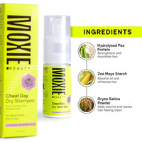 Moxie Beauty Cheat Day Dry Shampoo With Brush | Instant Oil Absorption & Volume Boost | No White Cast | Refreshes Hair Between Washes | For All Hair Types | 30g