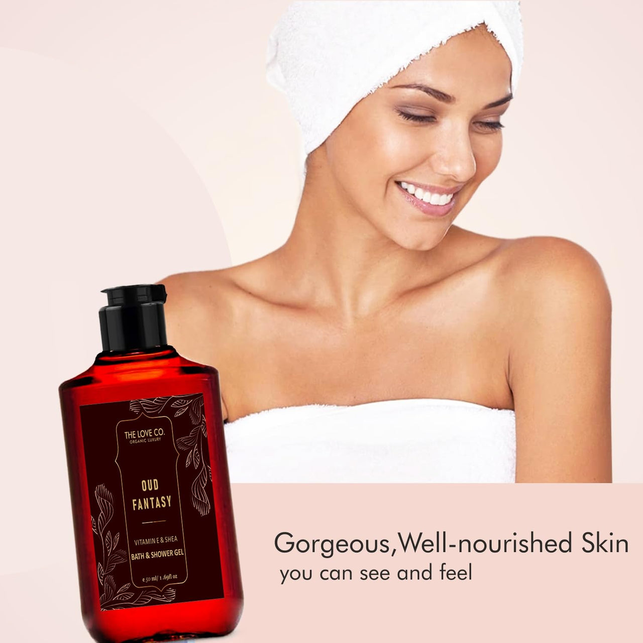 THE LOVE CO. Oud Fantasy Body Wash | Nourishing and Hydrating Formula for Silky Smooth Skin | For Fragrant and Rejuvenating Shower Experience | 50Ml