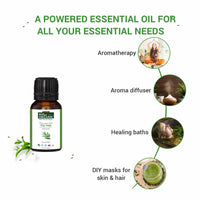 Indus Valley 100% Pure Natural & Organic, Undiluted Tea Tree Essential Oil with Therapeutic Grade & Glass Dropper for Skin, Hair Care -15ml