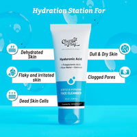 Chemist at Play Gentle & Hydrating Face Cleanser | Hydrates Dull & Dry Skin | Enriched with Vitamin E, Rice Water & Oatmeal | Removes Excess Oil & Dirt | For All Skin Types | For Men & Women | 100ml
