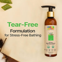 Herby Angel Baby Shampoo - Gentle Baby Hair Care & Cleanser - Natural Cleansing with Licorice, Amla & Saffron - Promotes Hair Growth & Scalp Health - Tear Free Organic Baby Hair Shampoo - 200 ml