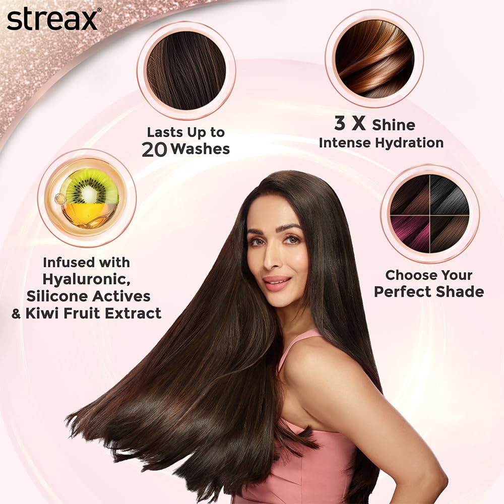 Streax Gel Hair Colour for Women & Men, Dark Brown 3 , 150ml|Hair Colour Brown|100% grey coverage |Long Lasting Hair Color, easy to use| Ammonia Free Hair Color, No Paraben & Sulphate