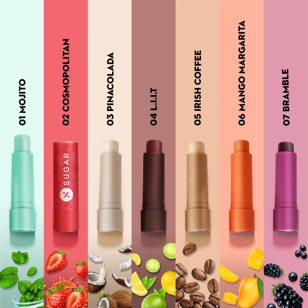 SUGAR Cosmetics Tipsy Lip Balm For Dry & Chapped Lips With Vitamin E, Shea Butter and Jojoba Oil | Lip Protection & Nourishment | LipBalm with SPF | 4.5gm - 07 Bramble