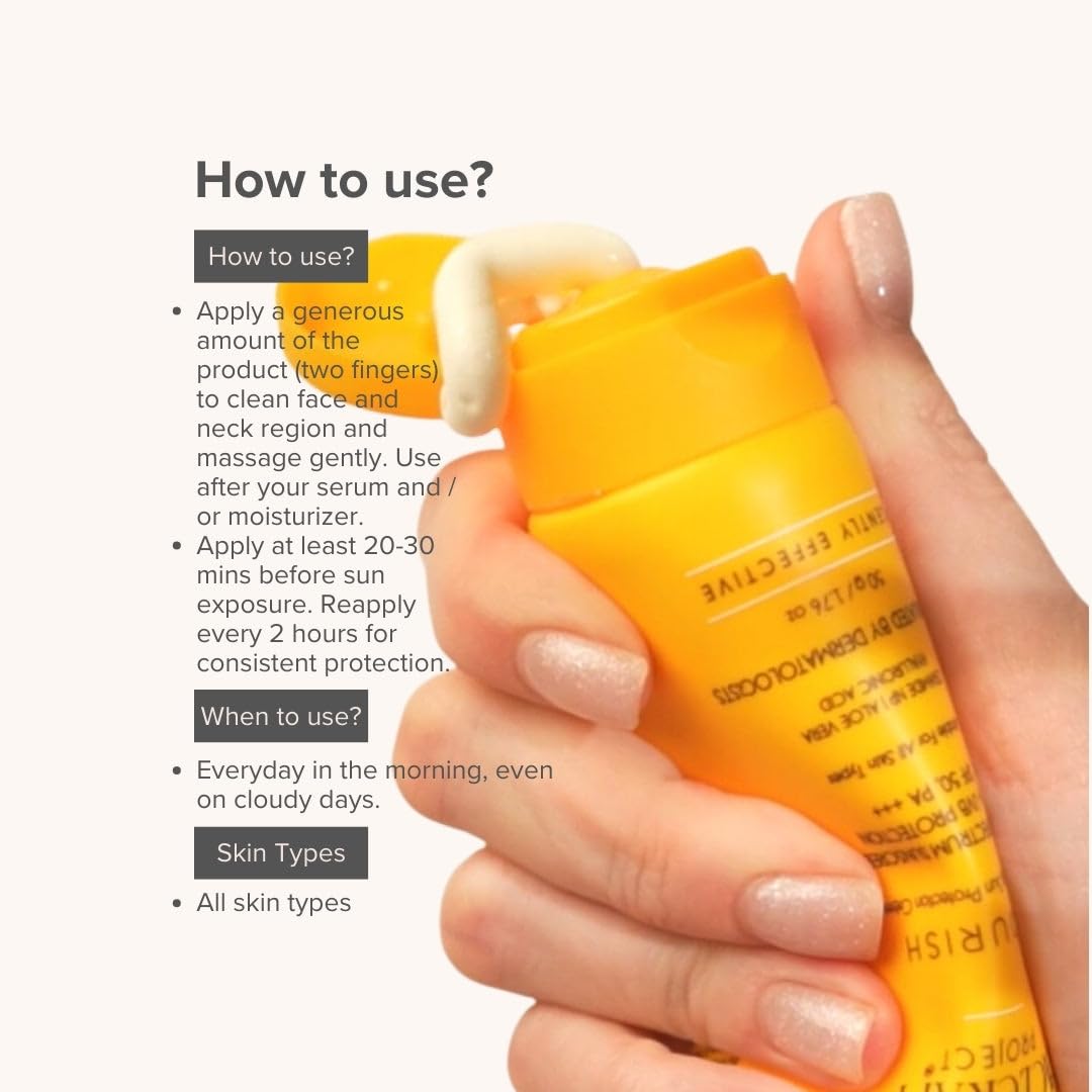 THE FACECRAFT PROJECT Broad Spectrum | SPF 50+ | Lightweight Sunscreen Crme |UVB & UVA Protection | Skin Barrier Support | Non-Sticky | No White Cast | Natural Finish | Daily Sun Care (50gm)