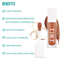 Tint Cosmetics Set of 2 Hydrating Lipgloss For All Skin Types, Light Weight, Long Lasting, Non Sticky, High Shine & Soft Liquid Natural Lip Gloss For Girl & Women (Minx, 5ml & Mocha, 10ml)