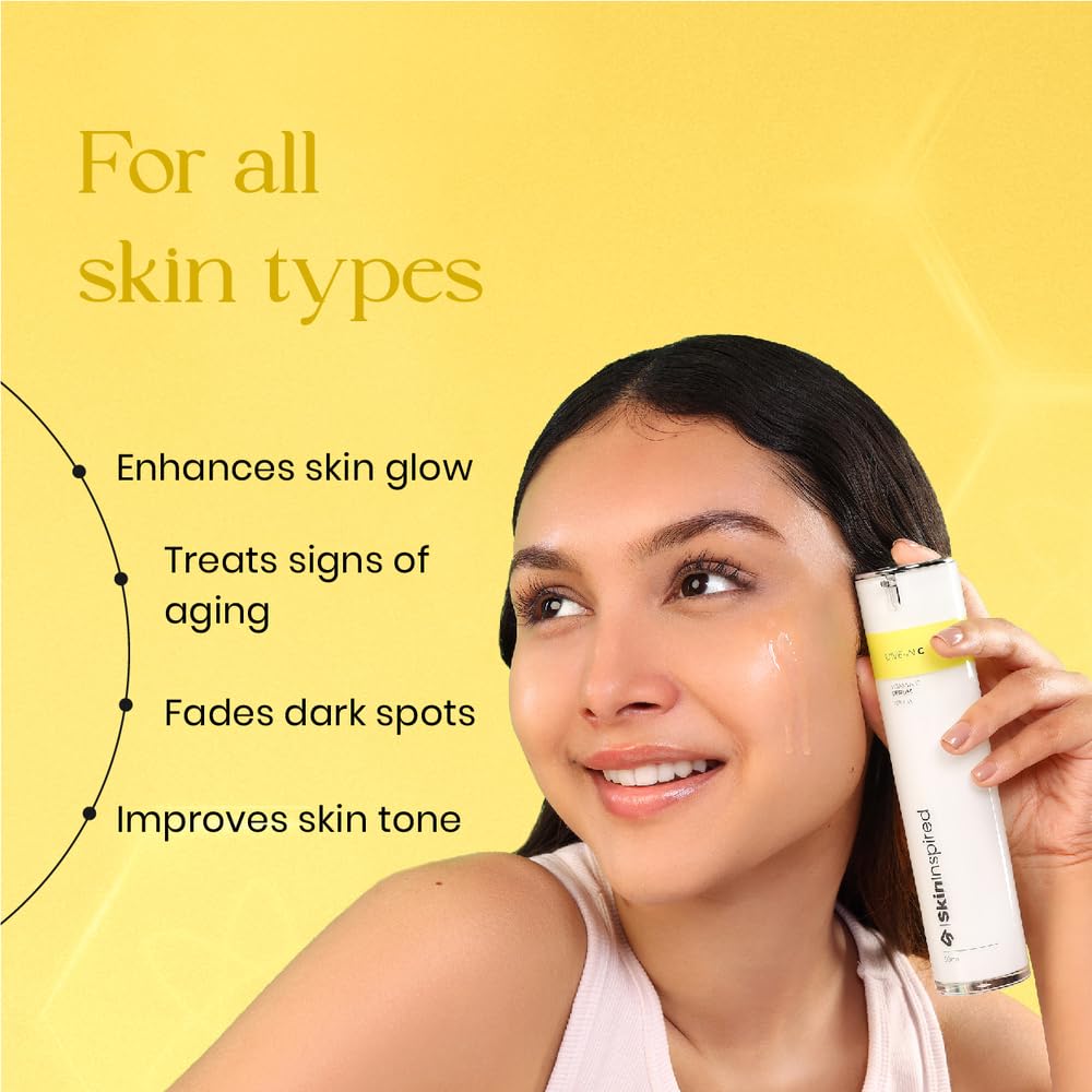 SkinInspired 20% EAA Vitamin C Serum (30ml) | For Skin Brightening, Radiance Glow, Anti Ageing, Skin Glow, Boosts Collagen | For All Skin Types | Good For Summers | For Women & Men