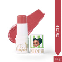 LoveChild Mini Masaba Bloominator Makeup Stick, Lumi-Matte Creamy Blush with Illuminator, Hydrating Shea Butter, Velvety Finish, Buildable, Richly Pigmented, Giggle (Light Pink) 7.5g