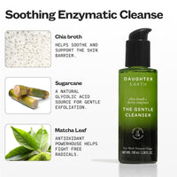 DAUGHTER EARTH Face Wash Gentle Cleanser With Hydrating Formula, Chia Ferment & Papaya Enzyme | Supports Retinol System & Exfoliates for Fresh, Nourished Skin | Vegan & Non-Irritating - 100ml